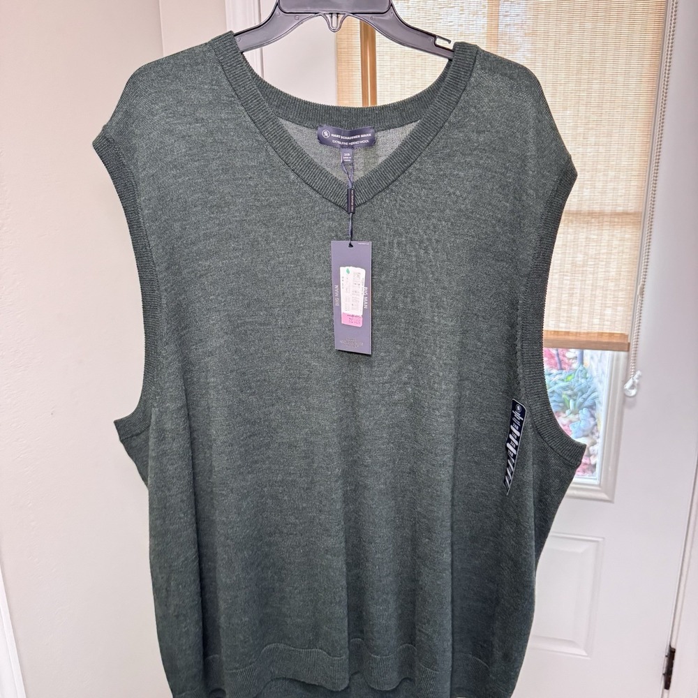 Hart Schaffner Marx Extra Fine Merino Wool  Sweater Vest‎ 3XB